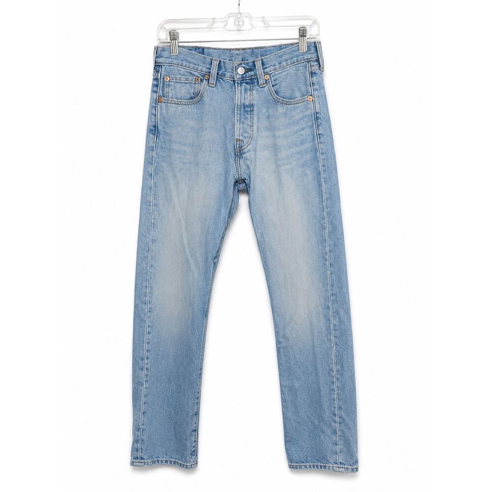 Levi's 501 Original Fit Button Fly Jeans Light Wash W28 L30 Made in Egypt